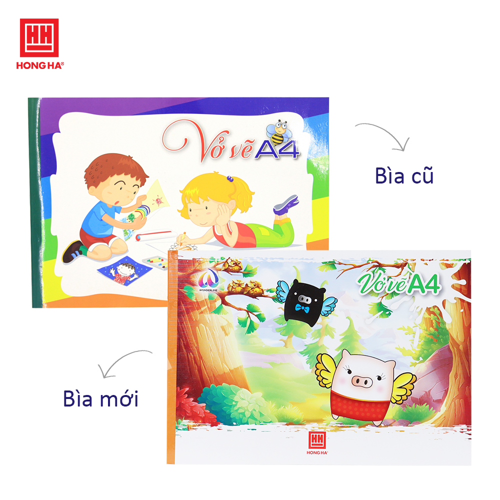 Vở vẽ A4 Hồng Hà 40 trang gáy ghim 4931