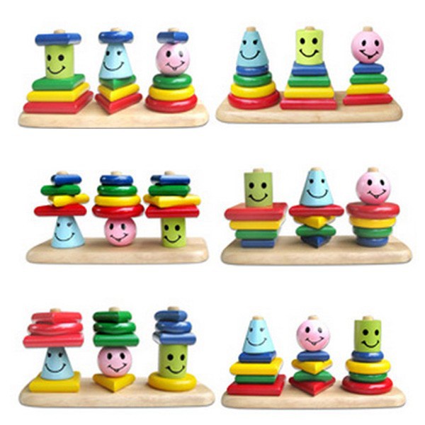 Đồ chơi xếp hình Winwintoys - Bộ xếp hình 3 trụ - Metis đồ chơi cho con