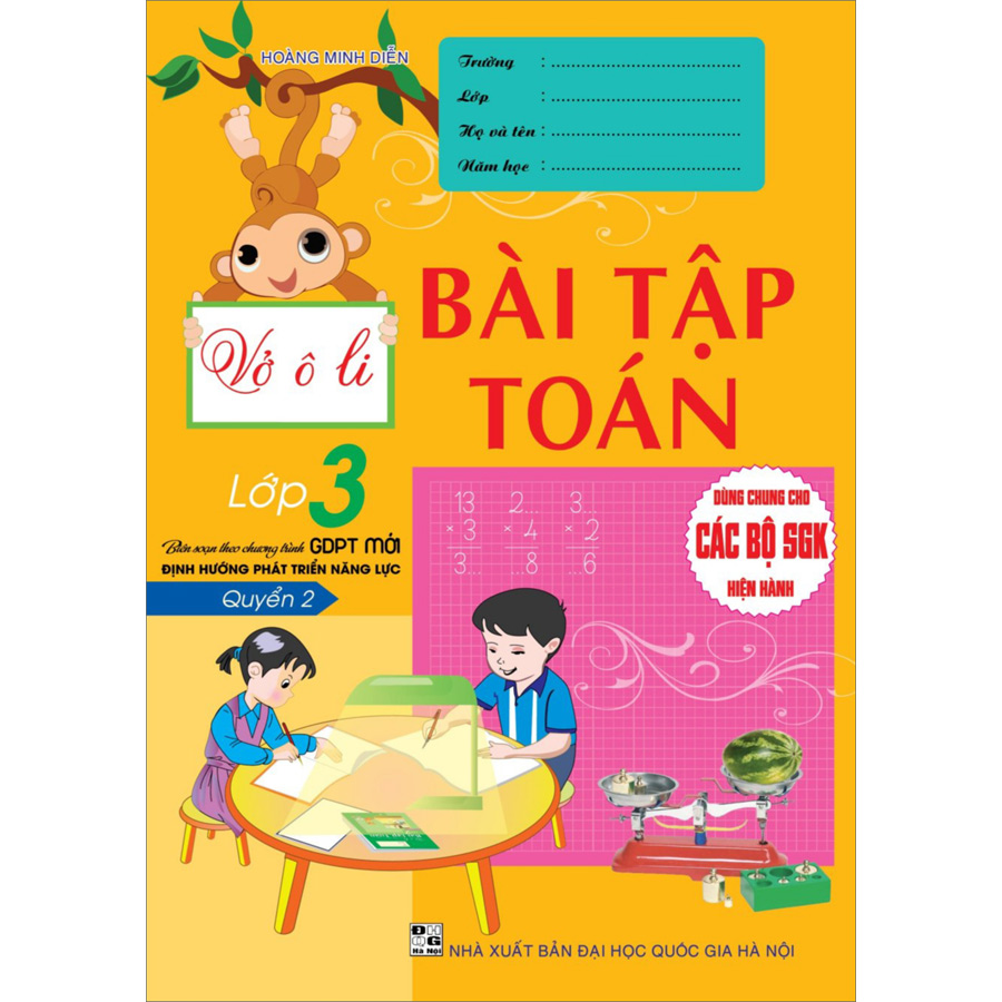 Vở Ô Li Bài Tập Toán Lớp 3 Quyển 2