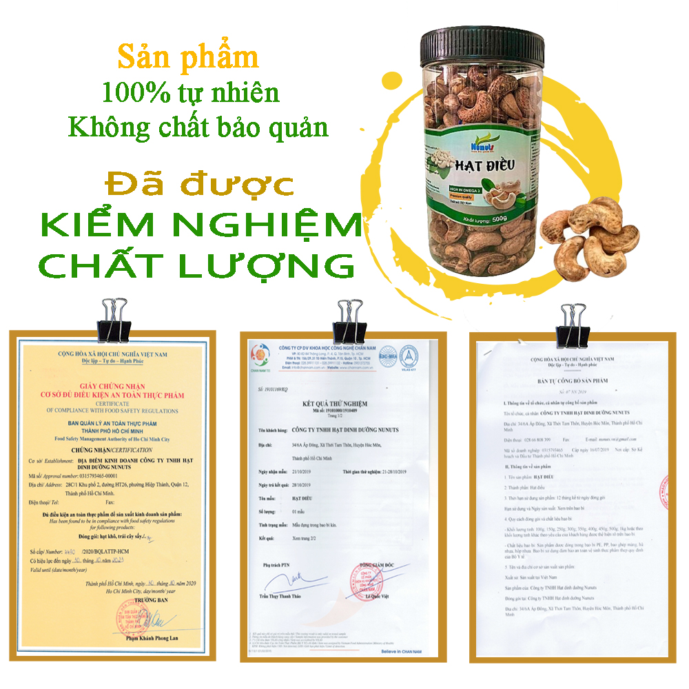 Hạt điều còn vỏ lụa Bình Phước ,hạt giòn, thơm, rất chắc, dễ tách vỏ, mùa vụ mới nhân ngọt , hạt nguyên loại 1 Nunuts.