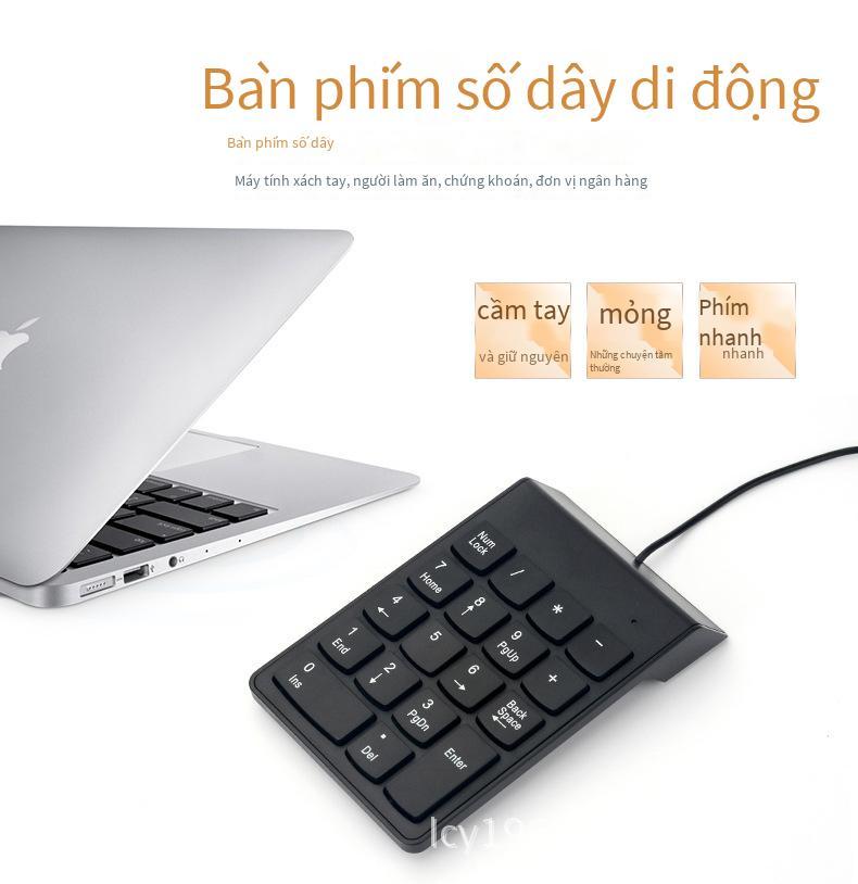 Phong cách mới nhất mới nóng bán sô cô la siêu mỏng có dây kỹ thuật số bàn phím USB kế toán ngân hàng mini phẳng di động một tay