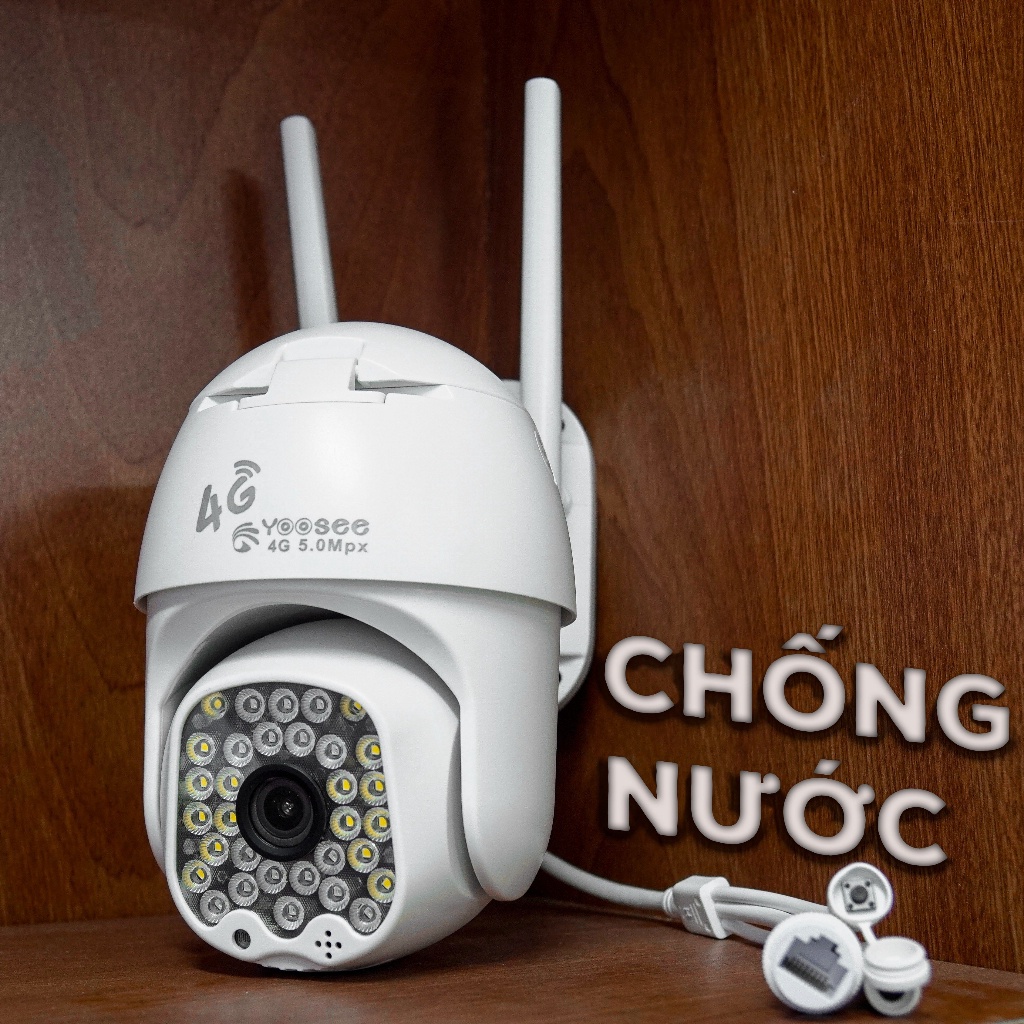 (Mẫu 2024) Camera 4G Yoosee 32 led chống nước, xoay 360 độ,quay đêm có màu,thích hợp sử dụng ở vị trí không có wifi - Hàng chính hãng