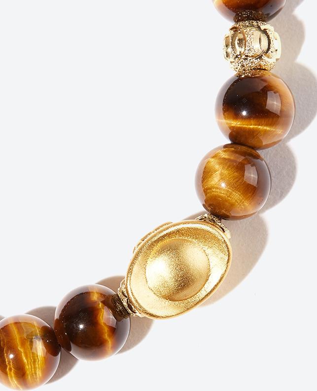 Vòng tay thạch anh mắt hổ phối nén vàng Ngọc Quý Gemstones
