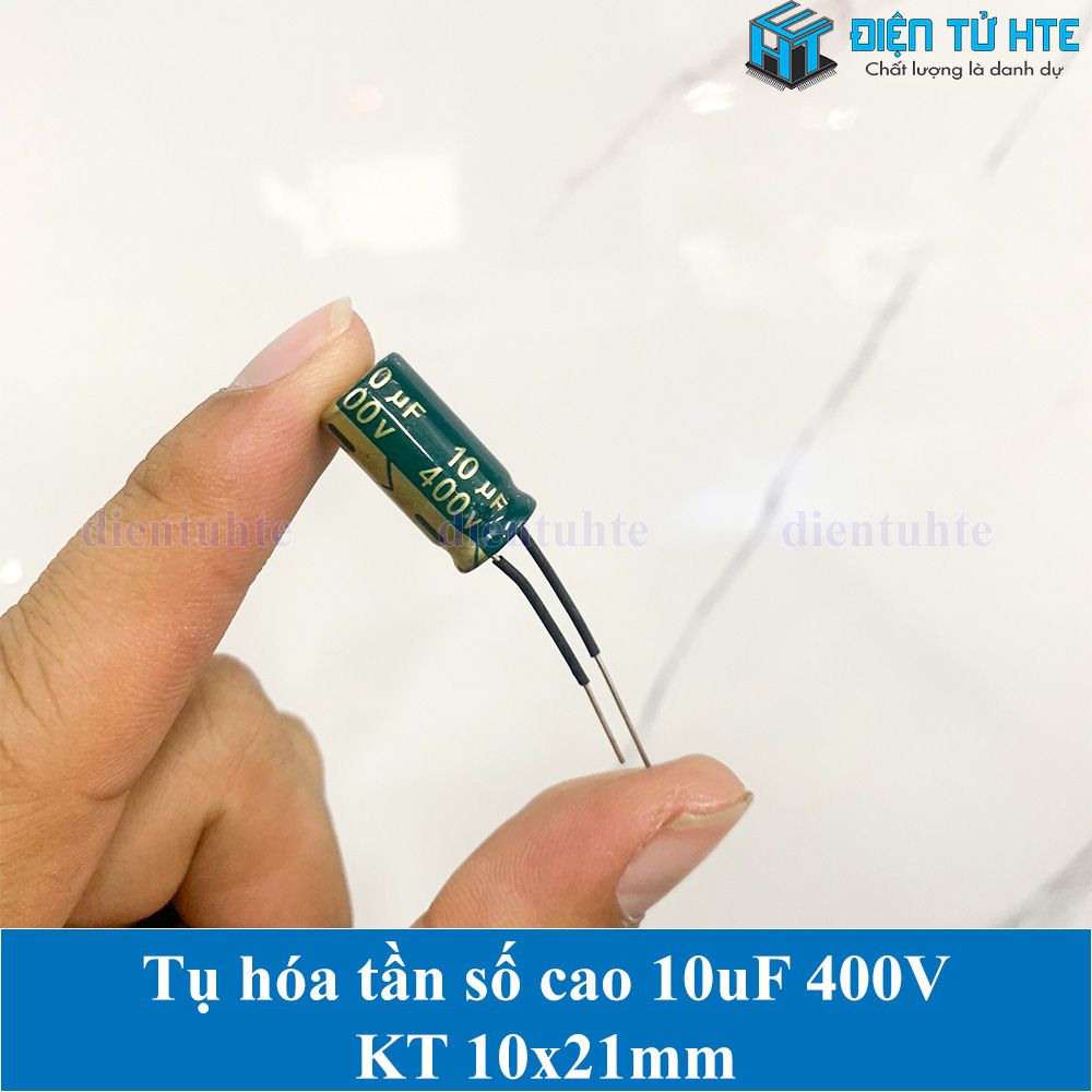 Bộ 5 Tụ hóa tần số cao 10uF 400V 10x21mm