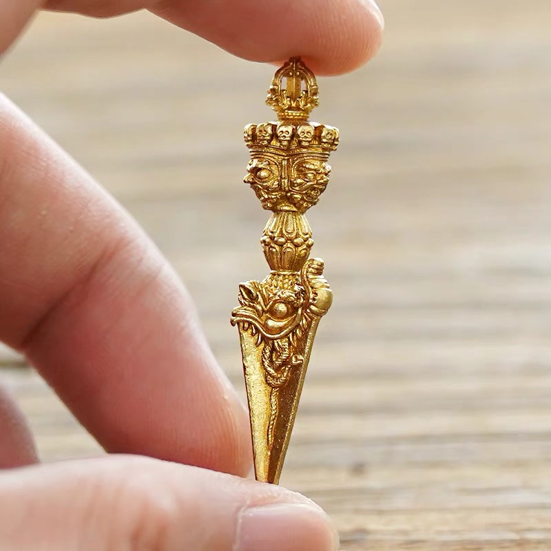 Kim Cang Phổ Ba Vajrakilaya bằng đồng 5cm - mặt dây chuyền