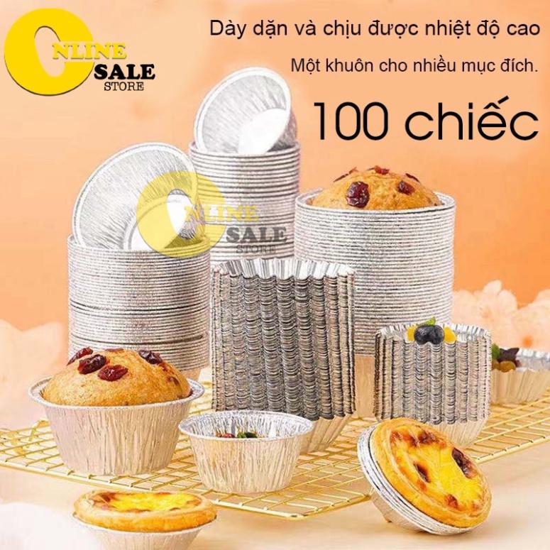 Set 50 khuôn giấy bạc nướng bánh đựng đồ nướng tiện dụng