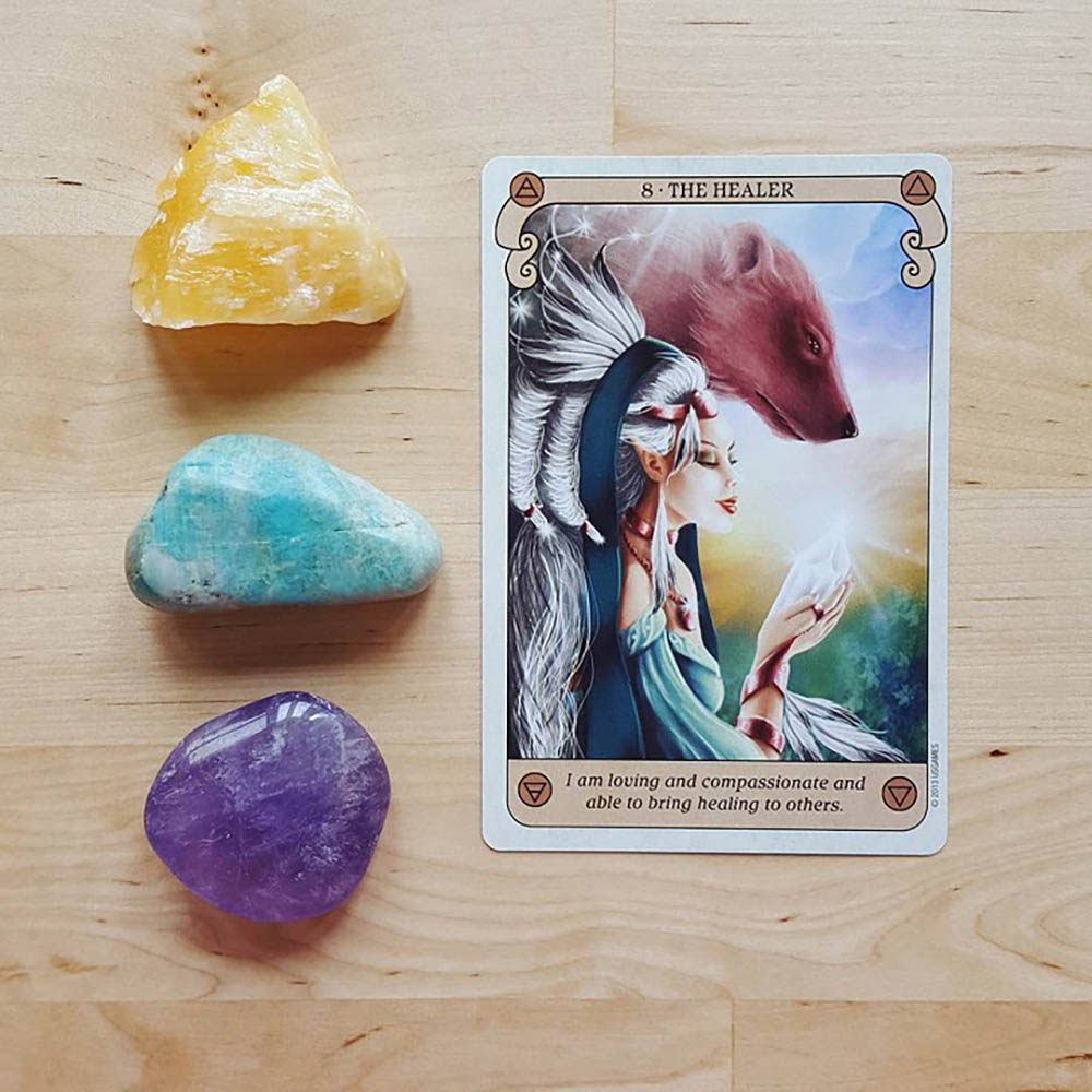 Bộ Bài Oracle Conscious Spirit Oracle Đá Thanh Tẩy