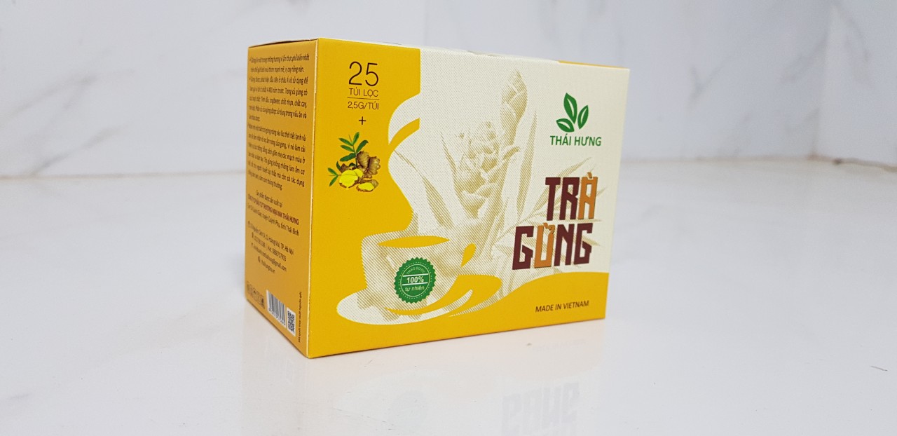 Trà Gừng Thái Hưng - Hộp 25 túi lọc x 2,5g
