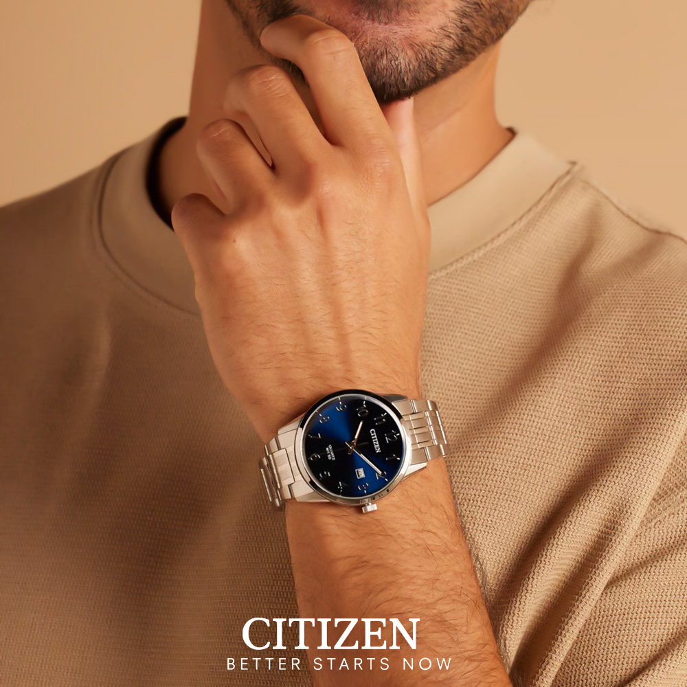 Đồng Hồ Nam Citizen Dây Thép Không Gỉ BI5008-51L - Mặt Xanh (39mm)