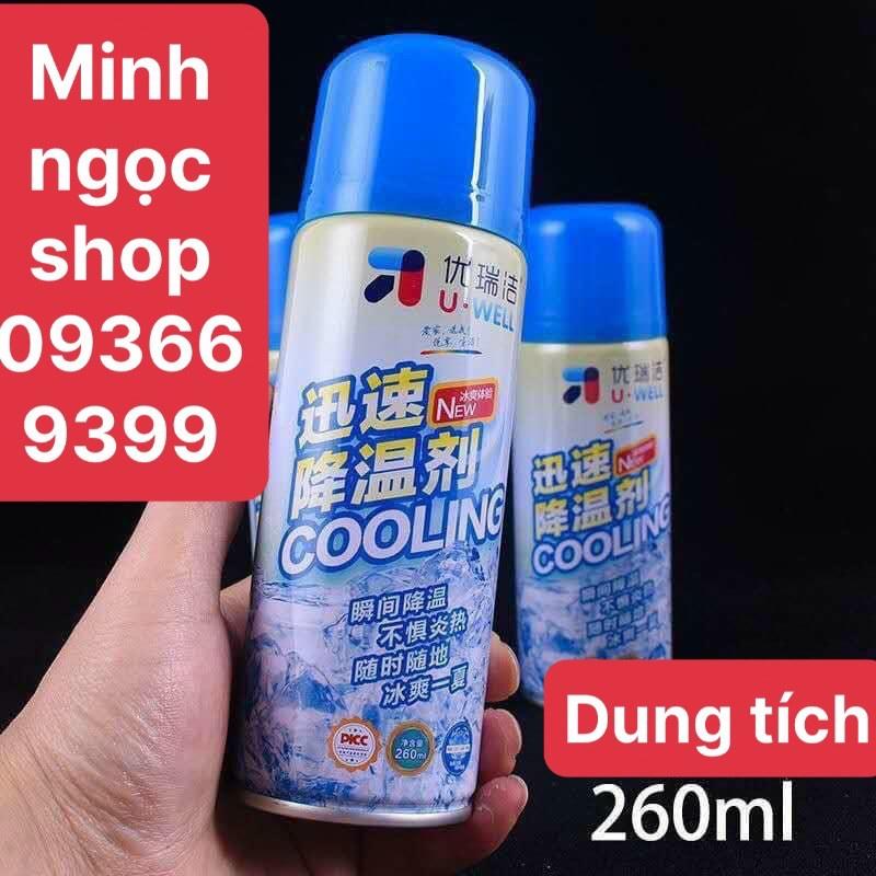 Bình xịtàm lạnh tức thời ô tô xe máy Instant Freeze Cool U Well 260ml - Làm lạnh nhanh, khử mùi cực hiệu quả - Siêu Th