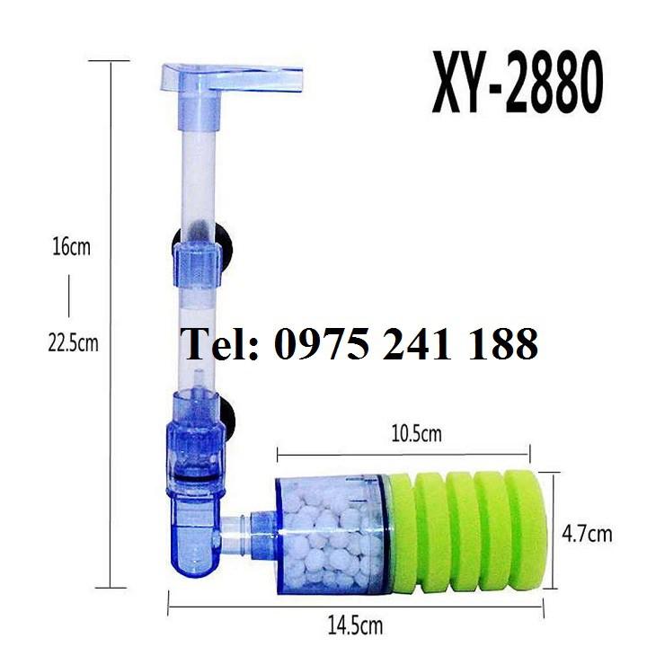 Lọc bể cá XY-2881 đã bao gồm cả hộp lọc, bông lọc và sứ lọc