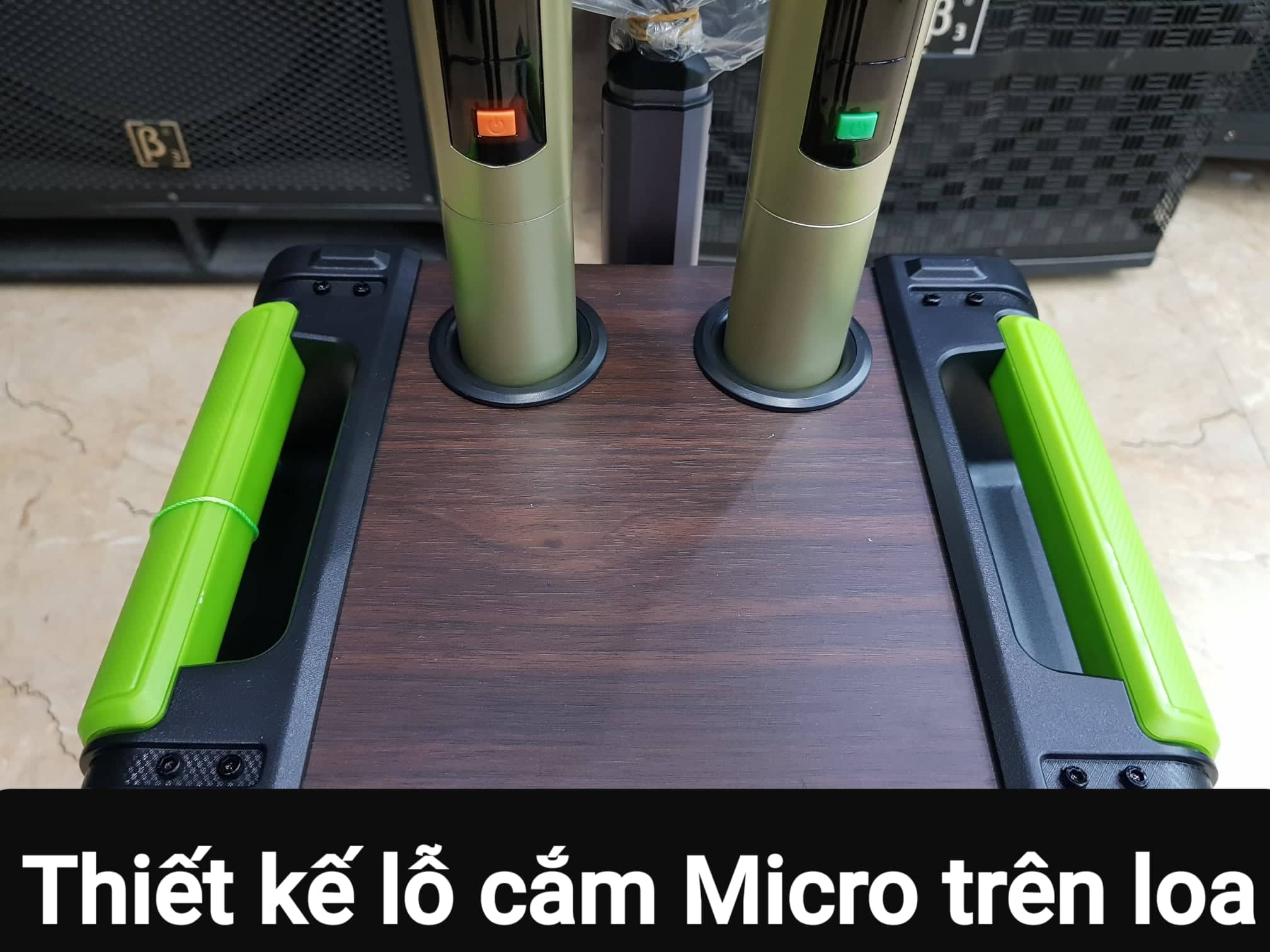 Loa kéo Karaoke Bluetooth SOK NE–328: Phiên bản 2022, Bass 20, Có 2 Micro không dây đi kèm