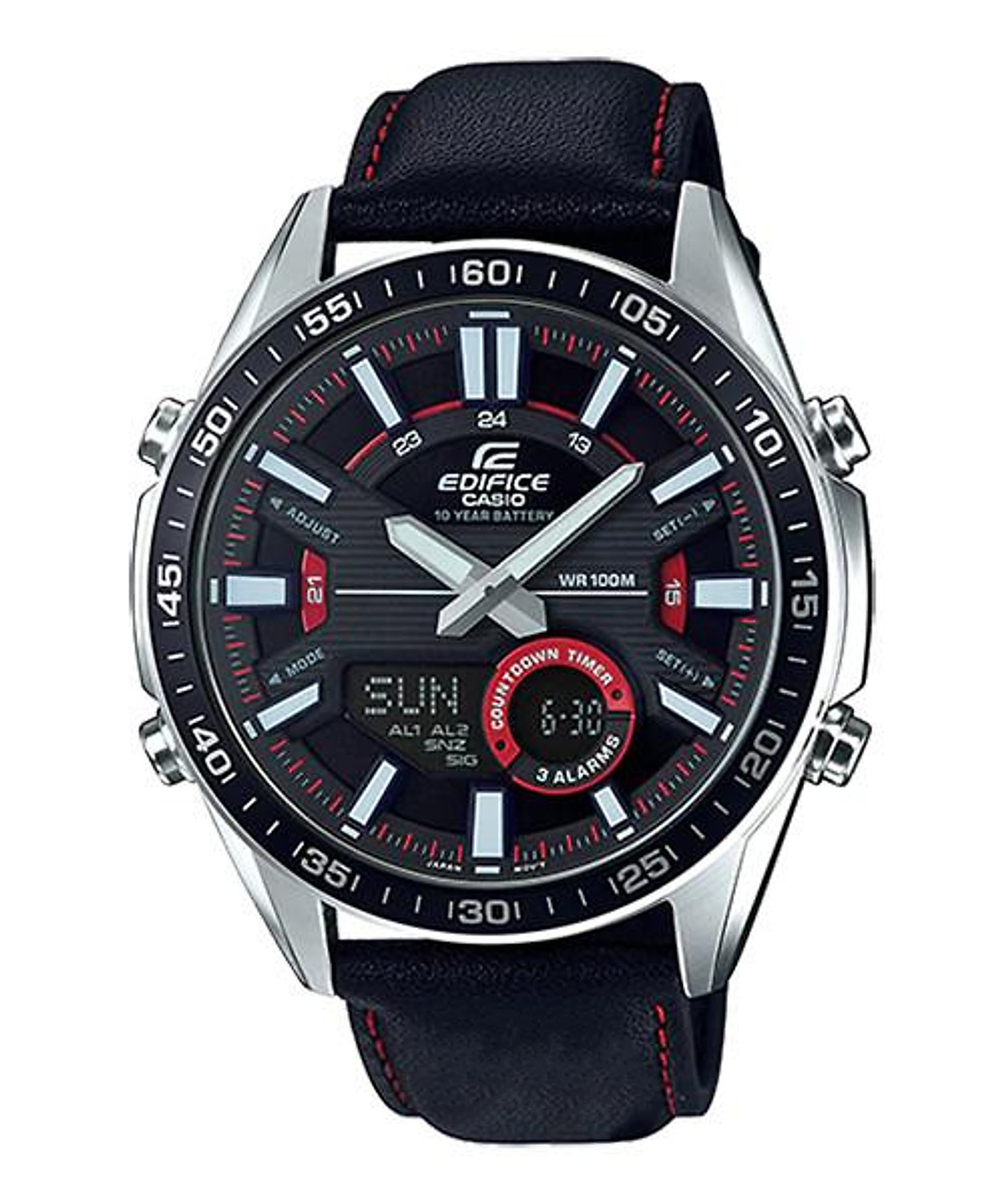 Đồng Hồ Nam Dây Da Casio Edifice EFV-C100L-1AVDF Tuổi Thọ Pin 10 Năm | EFV-C100L-1A