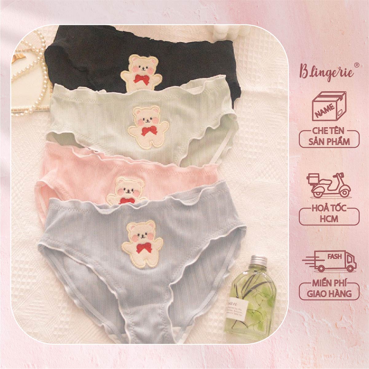 Quần Lót Thun Gấu Đáng Yêu - B.Lingerie