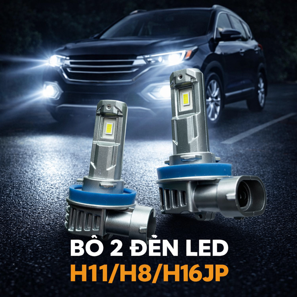 Đèn Pha Gầm LED M6X H11/H8/H16JP – Bộ 2 Bóng Cho Ô Tô, Sáng Mạnh, Hàng Xịn