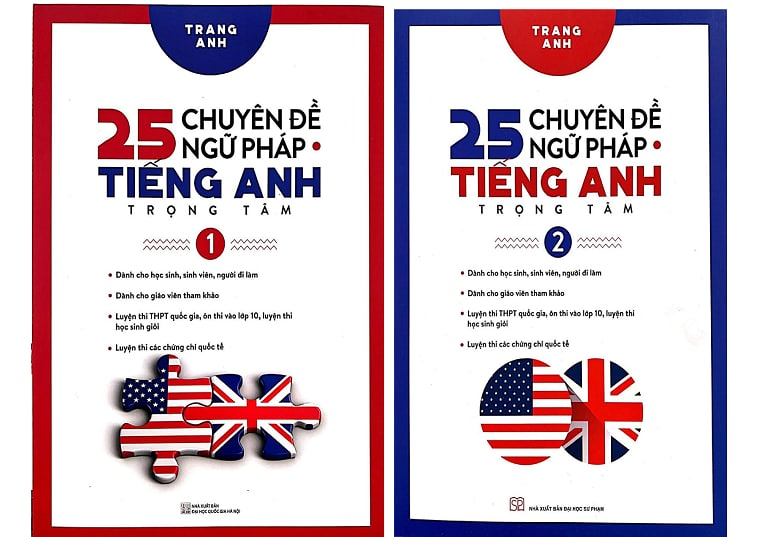 Combo 25 Chuyên đề ngữ pháp tiếng anh trọng tâm ( trọn bộ tập 1+2 )