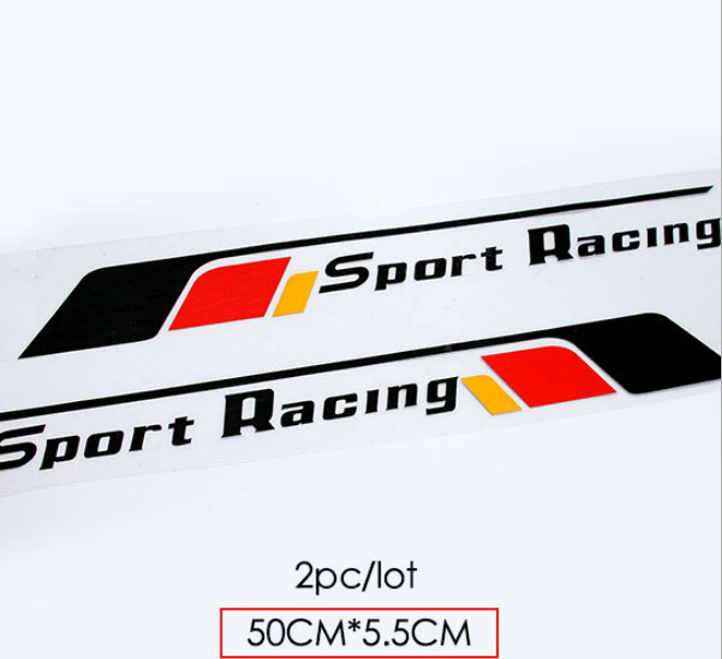 Bộ 2 tem dán cửa xe ô tô Sport Racing 2