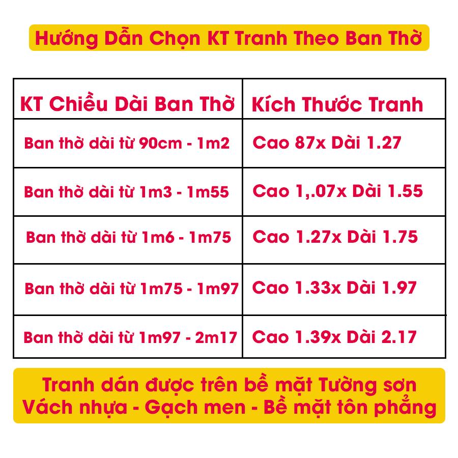 Tranh Lụa Dán Tường Phòng Thờ Cao Cấp – In Sắc Nét – Tặng Keo Dán, Giá Tận Xưởng - Mẫu TK3