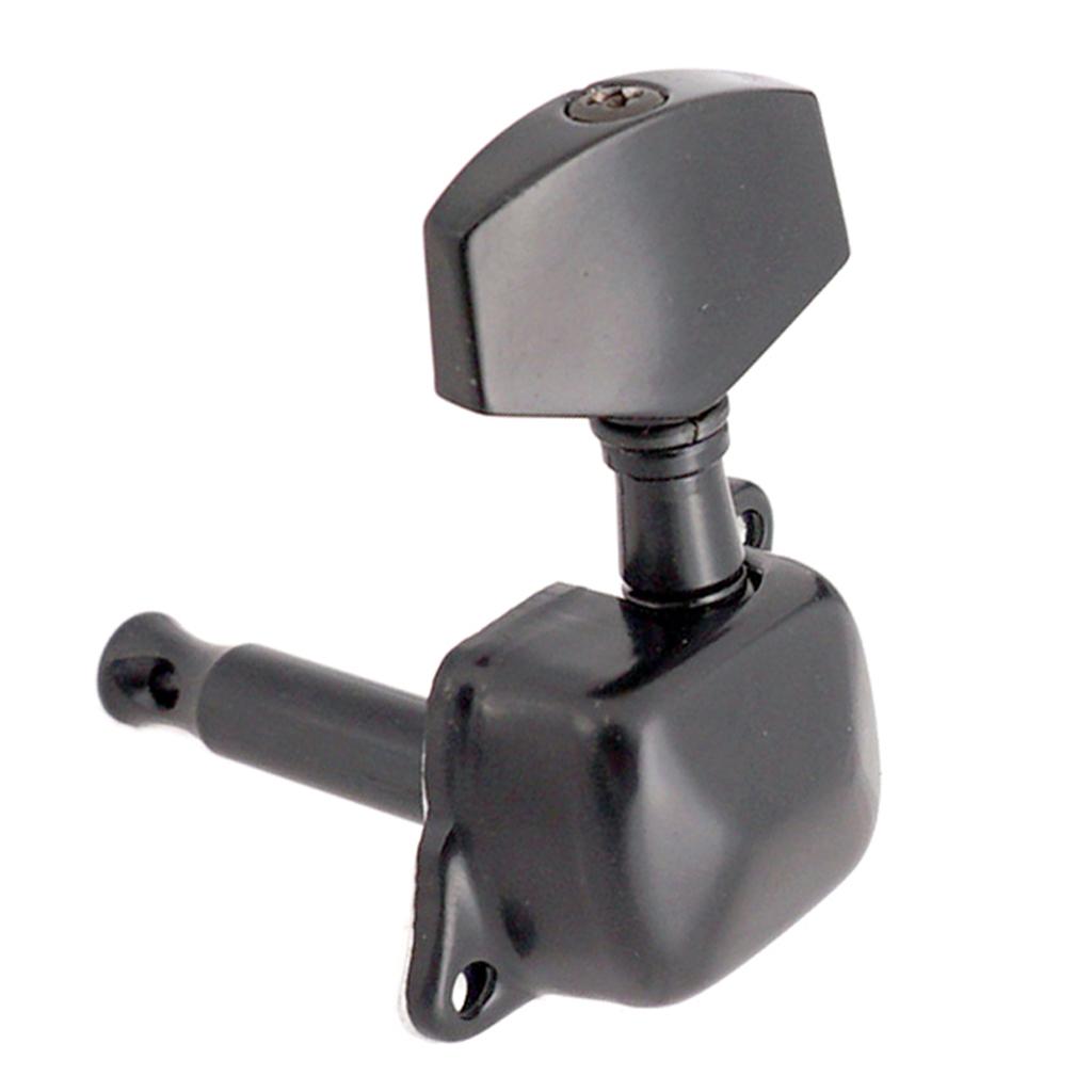 Sunnimix Đen 3L3R Semiclosed Đàn Guitar Chỉnh Chốt Phím Chỉnh Âm Cho Đàn Acoustic Guitar Điện Phần