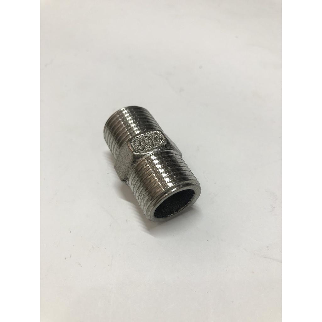 Nối 2 Đầu Ren Ngoài Sần 21mm Inox 304