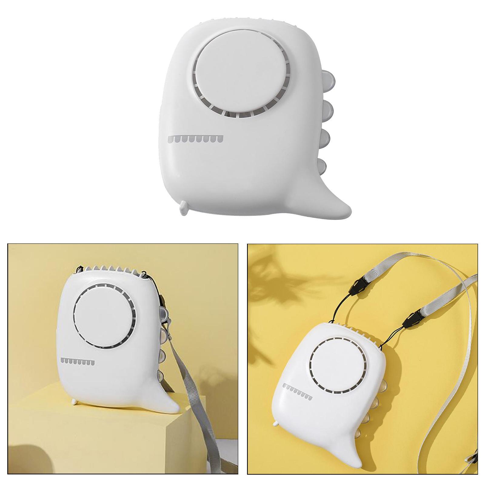 Portable USB Rechargeable Neckband Lazy Neck Hanging Cooling White