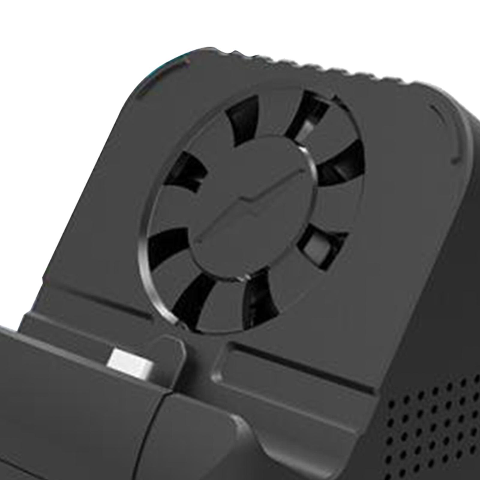 Portable TV Converter Adapter Charging Dock Charger & Cooling Fan Black