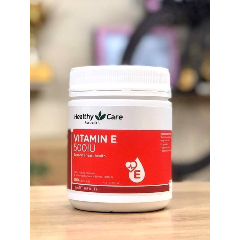 Viên uống bổ sung vitamin e Healthy Care Úc chống lão hóa, làm sáng da tăng cường sức khỏe