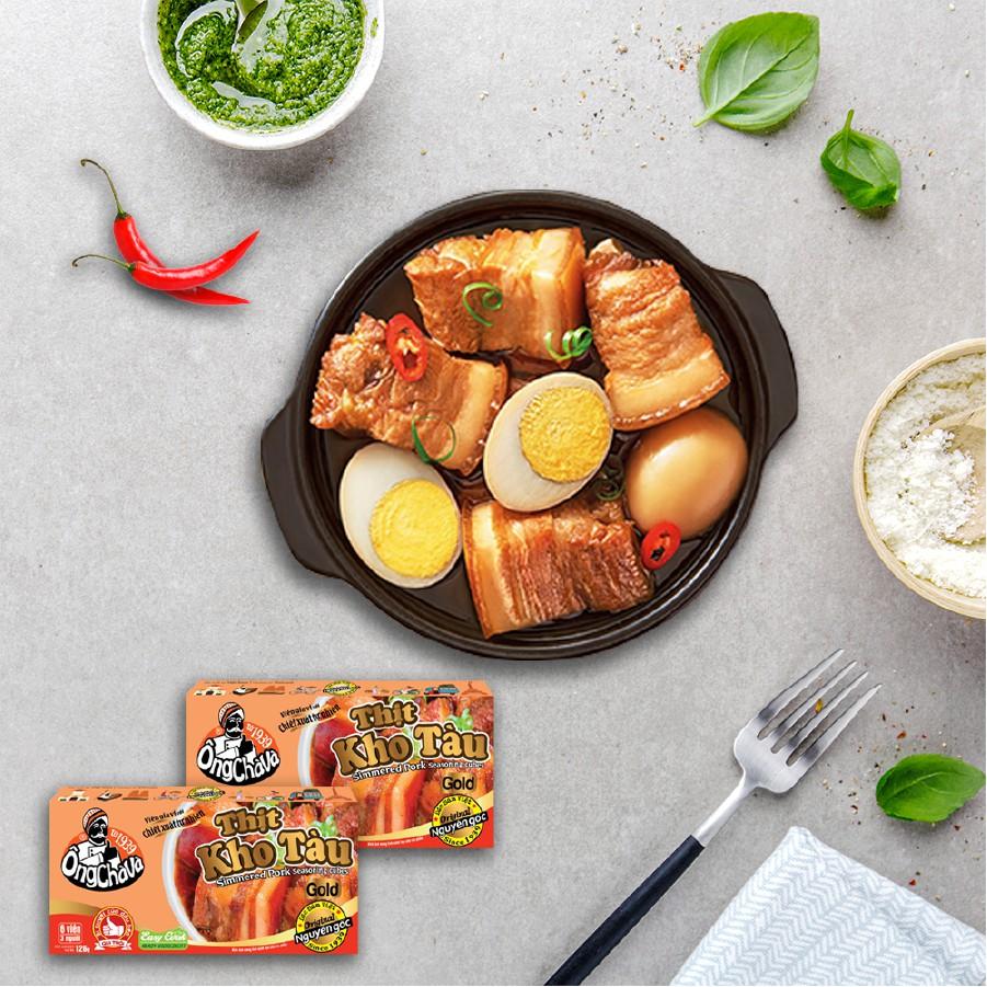 Combo 5 Hộp Viên Gia Vị Thịt Kho Tàu Gold Ông Chà Và 126g (Simmered Pork Seasoning Cubes)