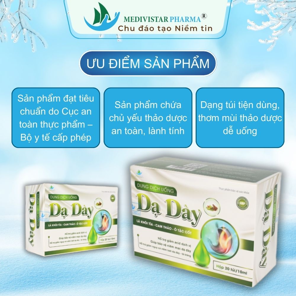 Thực phẩm chức năng Dung Dịch Uống Dạ Dày Western làm từ thảo dược tự nhiên, hộp 20 túi x 10ml