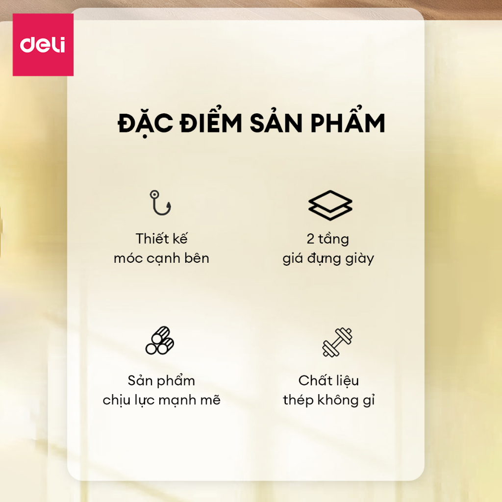 Giá Treo Quần Áo Kim Loại Không Gỉ Kệ Quần Áo Nhiều Kích Cỡ Deli Tiện Lợi, Đơn Giản Chắc Chắn Có Thể Tự Lắp, Giàn Phơi