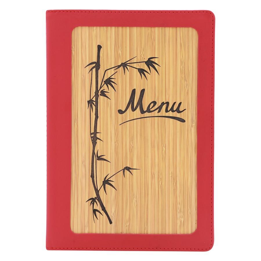 Bìa 10 Lá Menu Da May Gỗ Cao Cấp A6 2030