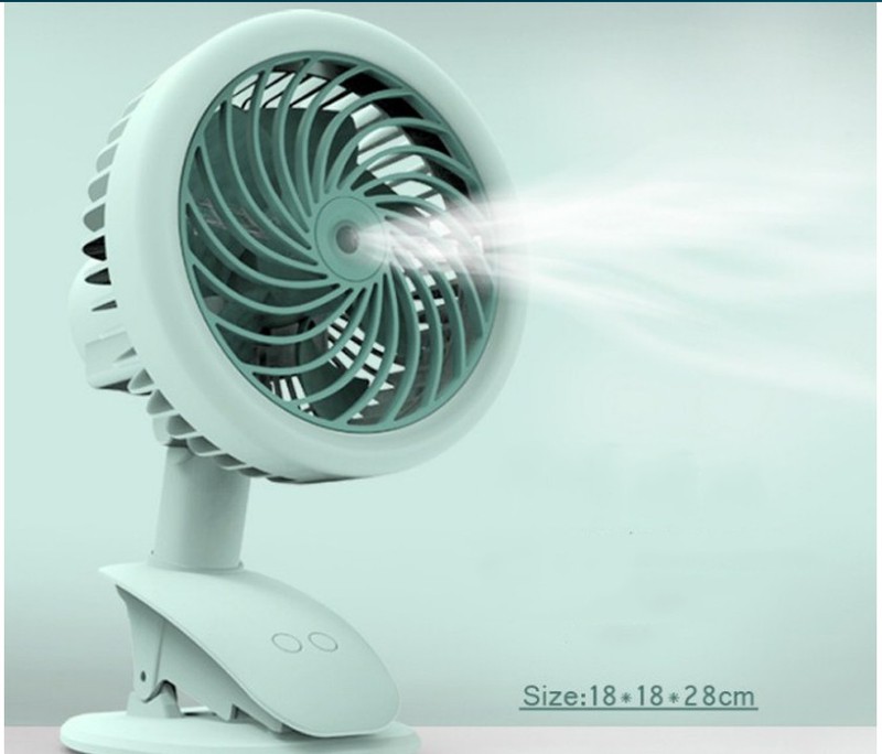 Quạt Phun Sương Kẹp Bàn Mini Clip Fan,Quạt Hơi Nước Đa Năng,Tiện Dụng HBH