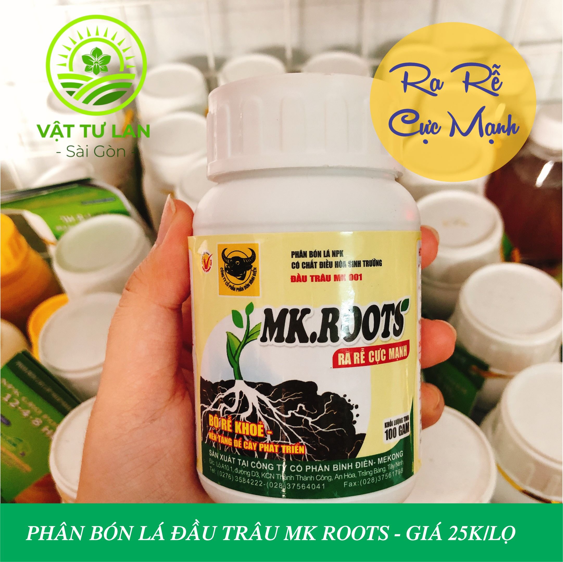 PHÂN BÓN LÁ ĐẦU TRÂU MK ROOTS - 100g