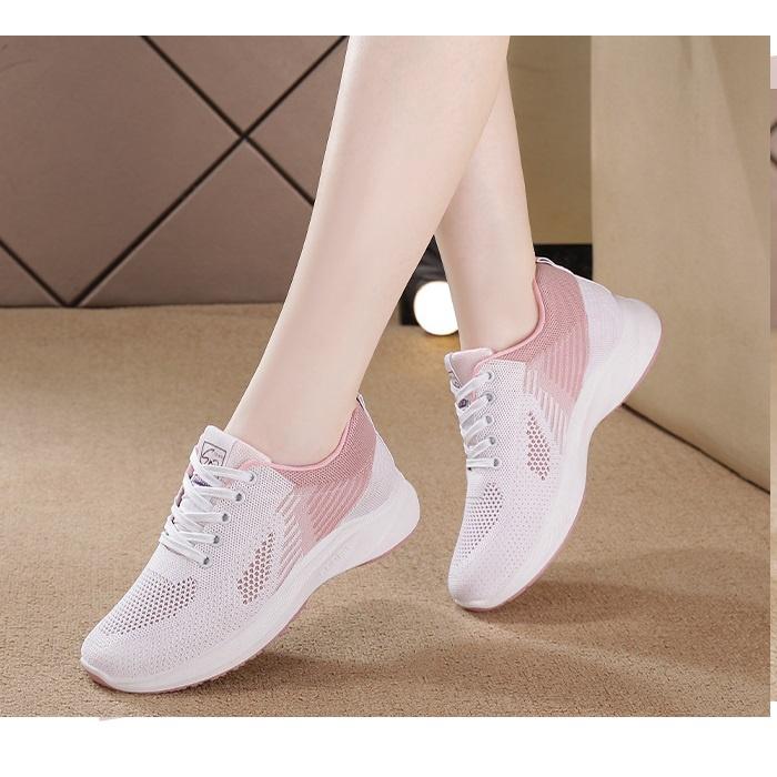 Giày Thể Thao Nữ Vải Thoáng Khí S104 -Đế Cai Su Đúc Nhẹ Có 2 màu