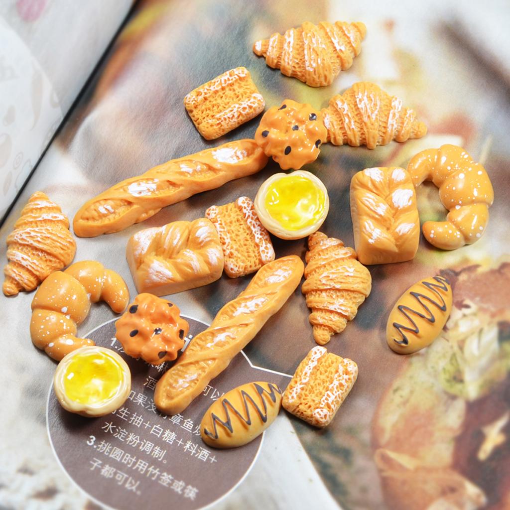 20 Pcs Squishy Slow Rising Cream Scented Simulation Bread DIY Phone Decor