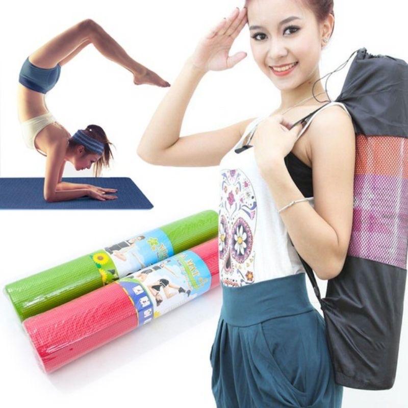 Thảm tập yoga .thảm tập gym  ,dày 5mm chống trượt cao cấp lót thể dục tại nhà hay mang theo để tập rất tiện lợi