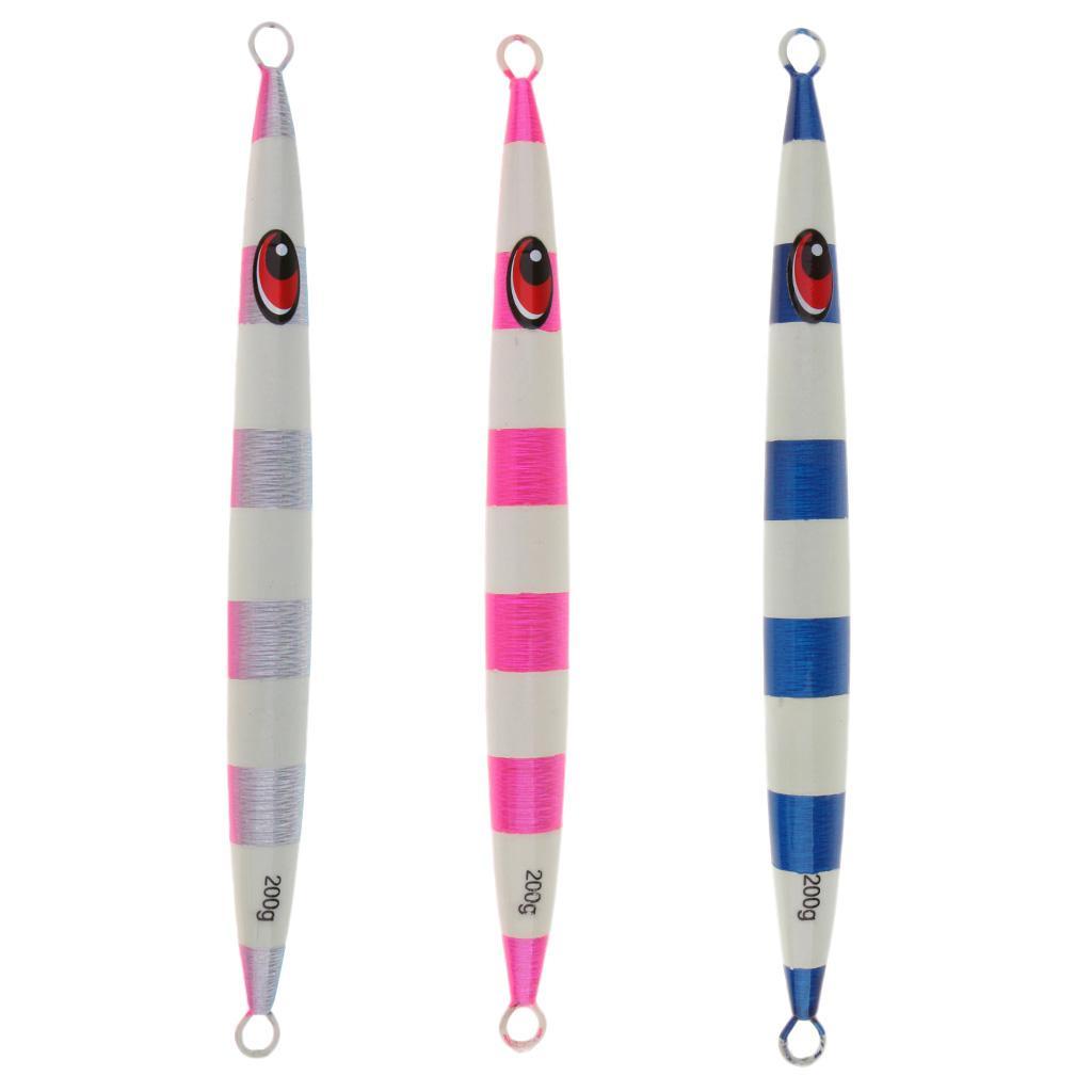 200g 19.8cm Metal Fishing Lure Vertical Jigging Bait Hard Heavy Weight Bait Crankbait for Casting