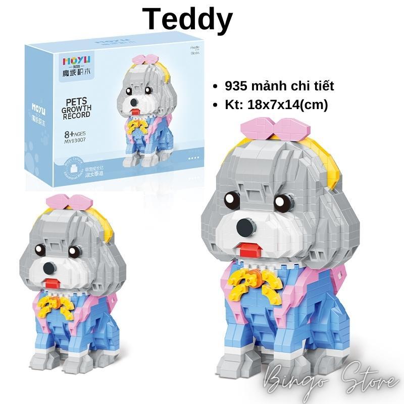 MÔ HÌNH LẮP RÁP CHÓ TEDDY 935 CHI TIẾT