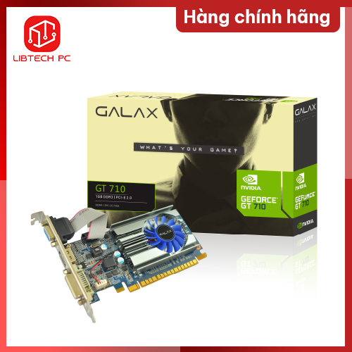 Card màn hình Galax Geforce GT710 1GB Heatsink DDR3 71GGF4DC00WG Hàng Chính Hãng