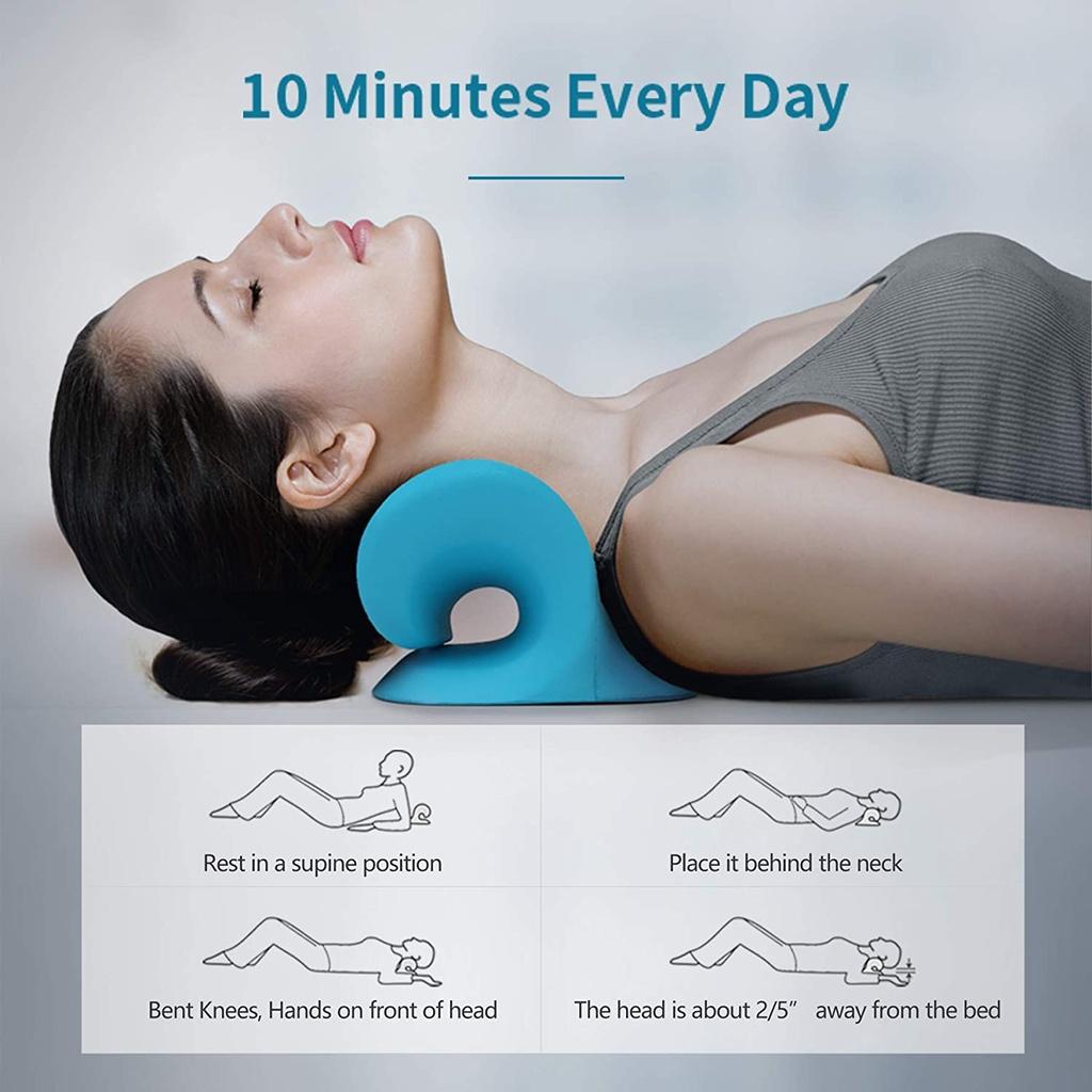 Neck Shoulder Relaxation Massage Pillow Cervical Spine Alignment Protection Pain Relief Relaxer Tool Neck Shoulder Stretcher