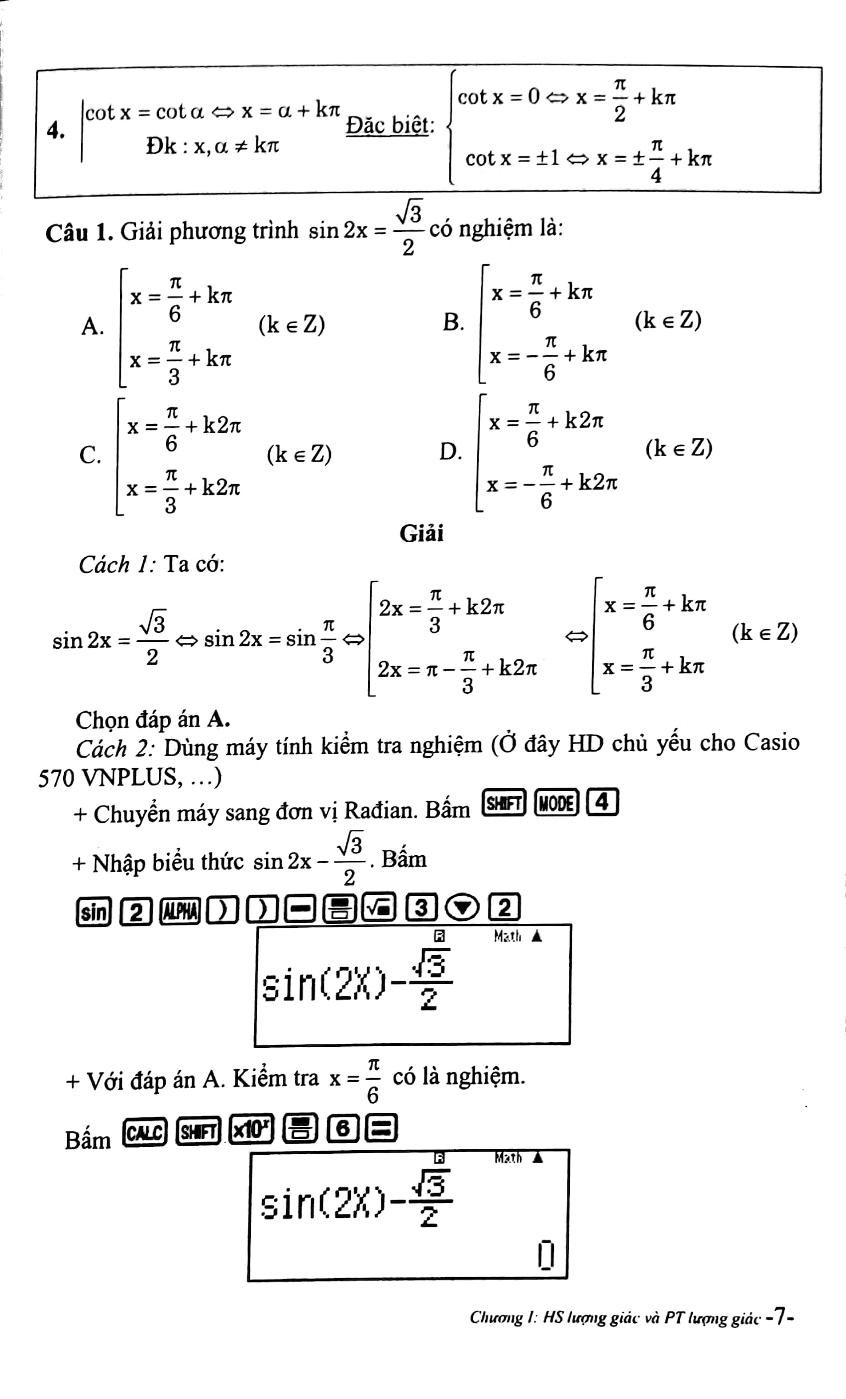 Rèn Kỹ Năng Giải Toán Trắc Nghiệm 11 - Phần Giải Tích