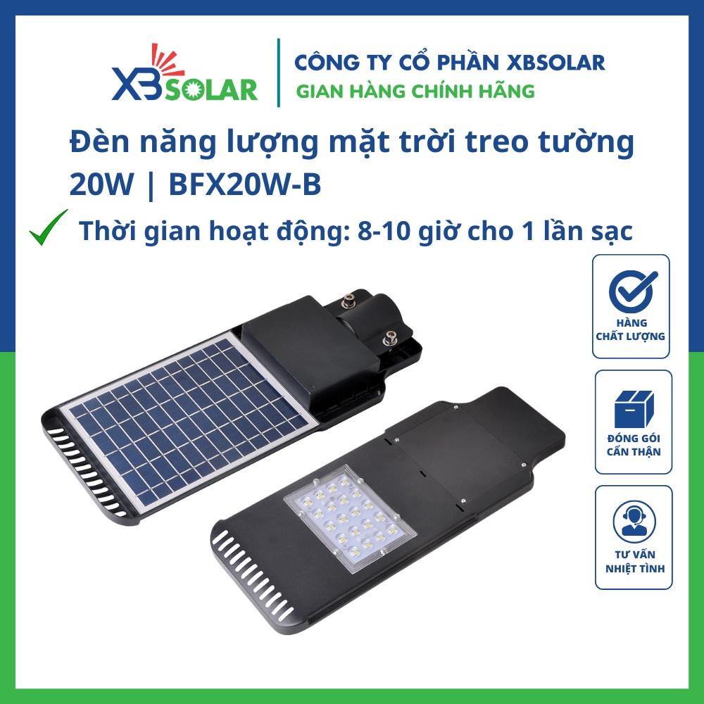Đèn năng lượng mặt trời treo tường 20W BFX20W-B, Đèn led năng lượng mặt trời cảm biến radar