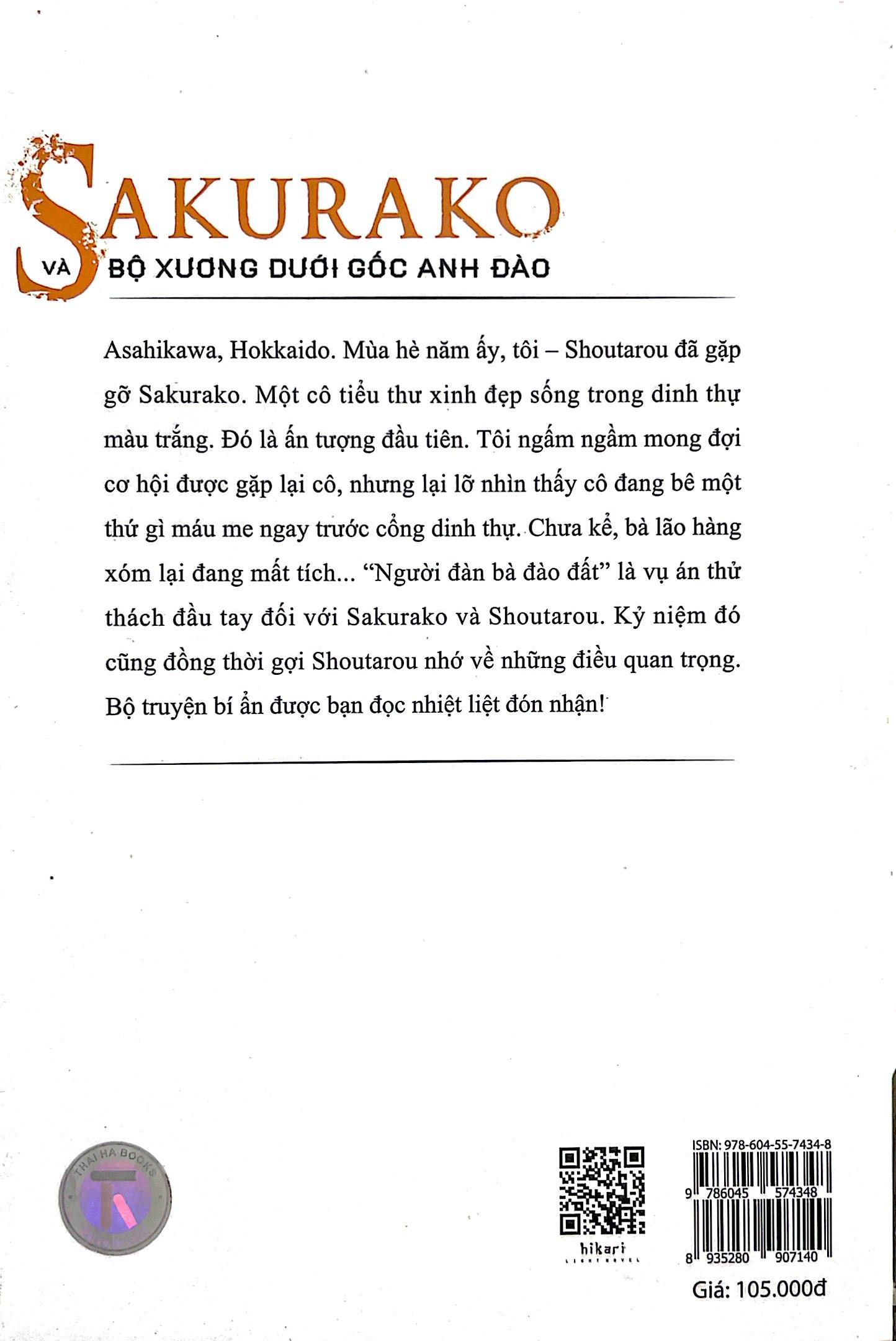Sách Sakurako Và Bộ Xương Dưới Gốc Anh Đào 6 - Bí Ẩn Khởi Đầu Từ Sắc Trắng (Tặng Kèm Bookmark)