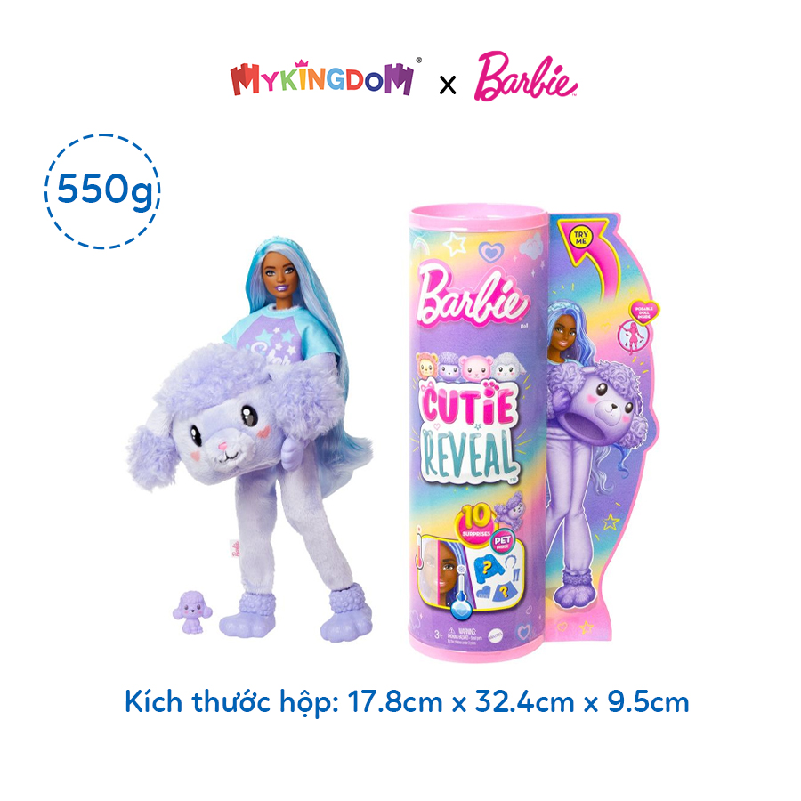 Hình ảnh Đồ Chơi Búp Bê Barbie Cutie Reveal - Poodle BARBIE HKR05/HKR02