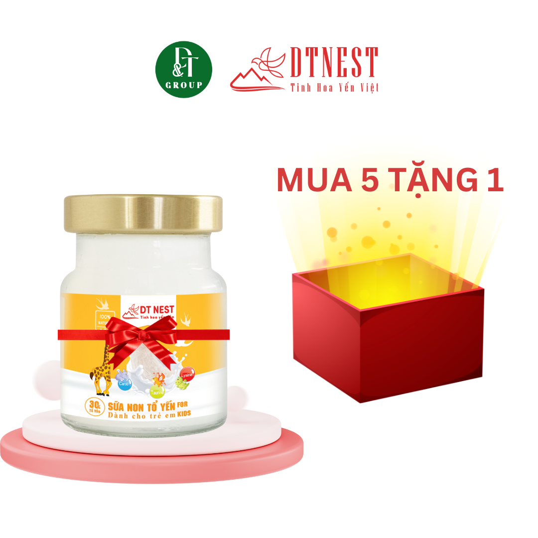 Đặc sản Khánh Hòa - Sữa non tổ yến dành cho trẻ em 70ml (5 TẶNG 1) DT NEST DT FOOD