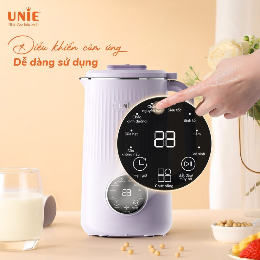 Máy làm sữa hạt Unie UMB10,Lưỡi dao 8 cánh inox 304 cao cấp,Dung tích 1L,công suất 800W,8 chức năng xay nấu- hàng chính hãng