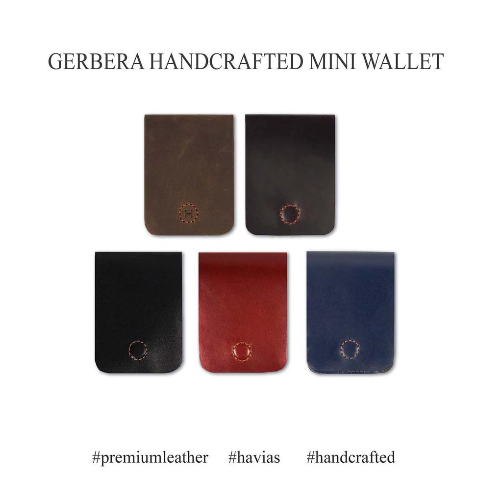 Ví Da Gerbera Handcrafted Mini Wallet HAVIAS_Xanh Navy