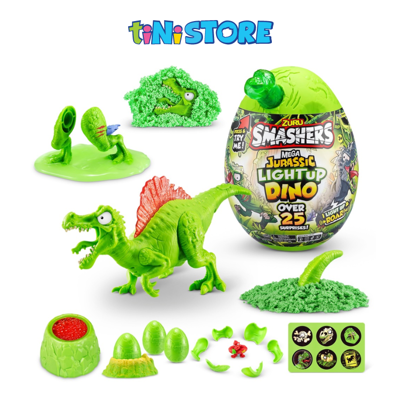 Đồ chơi trứng khủng long Jurassic phát sáng bí ẩn Smashers S1 - cỡ lớn