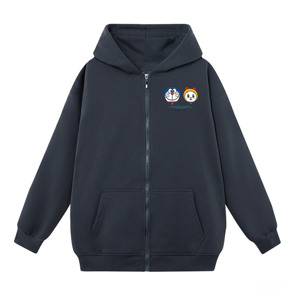 Áo khoác Hoodie Zip nam nữ SAM CLO có mũ form rộng chất nỉ tay dài thu đông ZIP DORAEMON MI