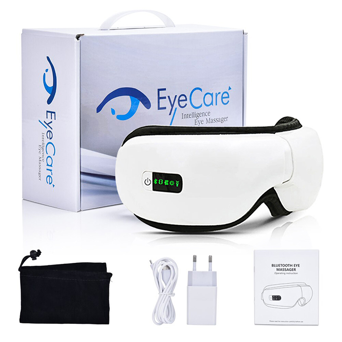 Máy Massage Mắt Thông Minh Eyes Care - Massage Mắt Công Nghê Cao Bằng Túi Khí Đôi, Massage Rung Tần Số - Máy Massage Mắt Tích Hợp Bluetooth Nghe Nhạc - Giảm Mỏi, Khô Mắt, Quầng Thâm